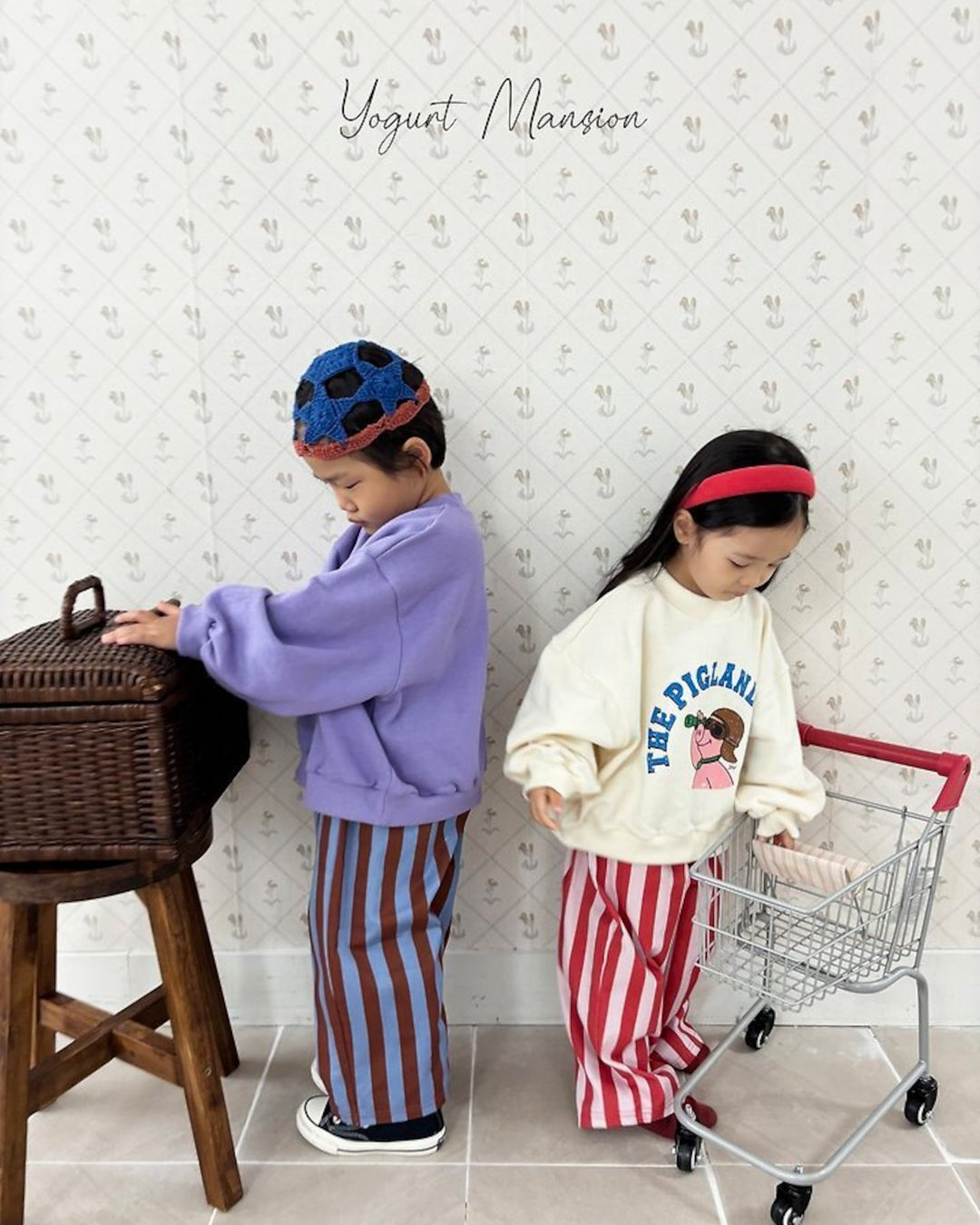[yogurt mansion]color stripe pants