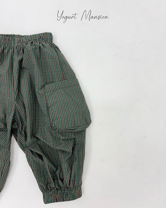 [yogurt mansion]check cargo pants