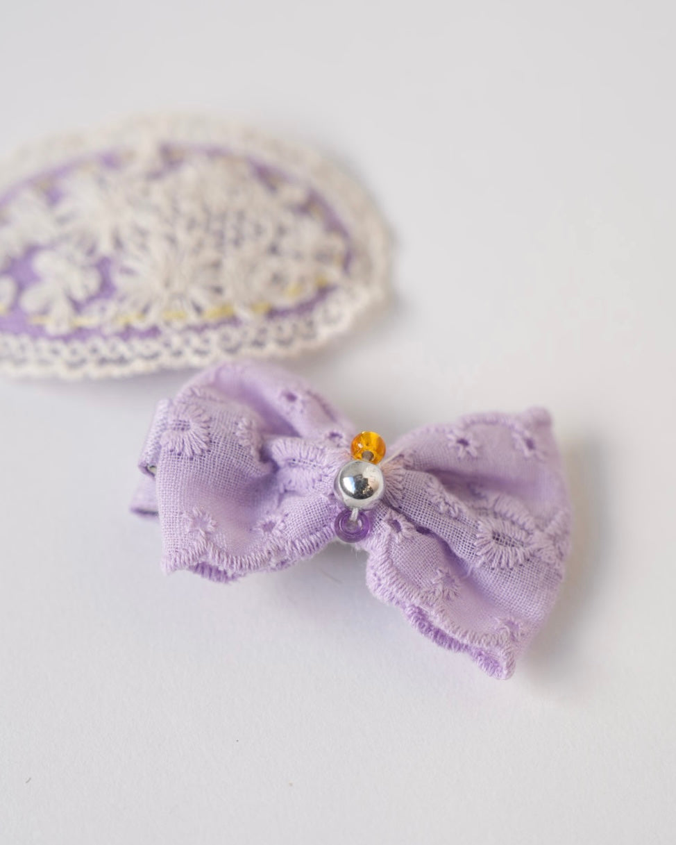 レースパレットヘアアクセ