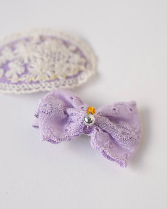 レースパレットヘアアクセ