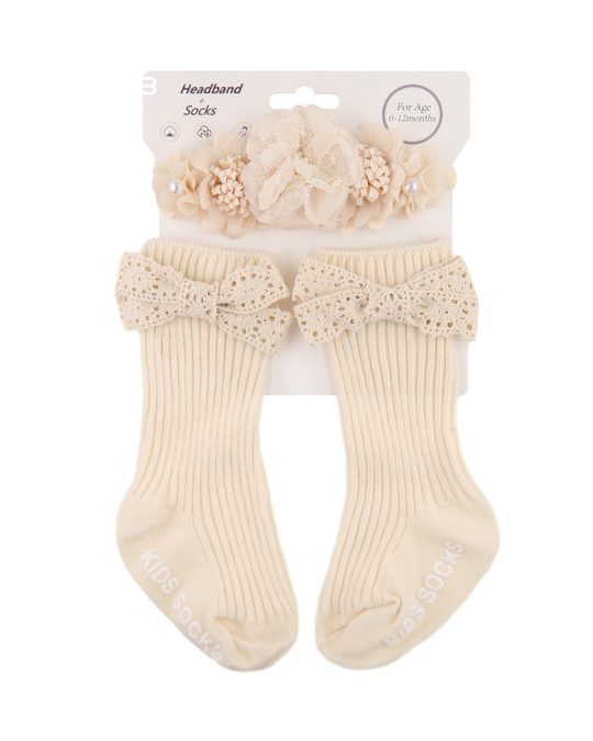 ヘアバンド付きソックス