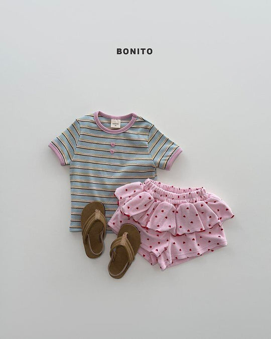 [BONITO]stripe rib T