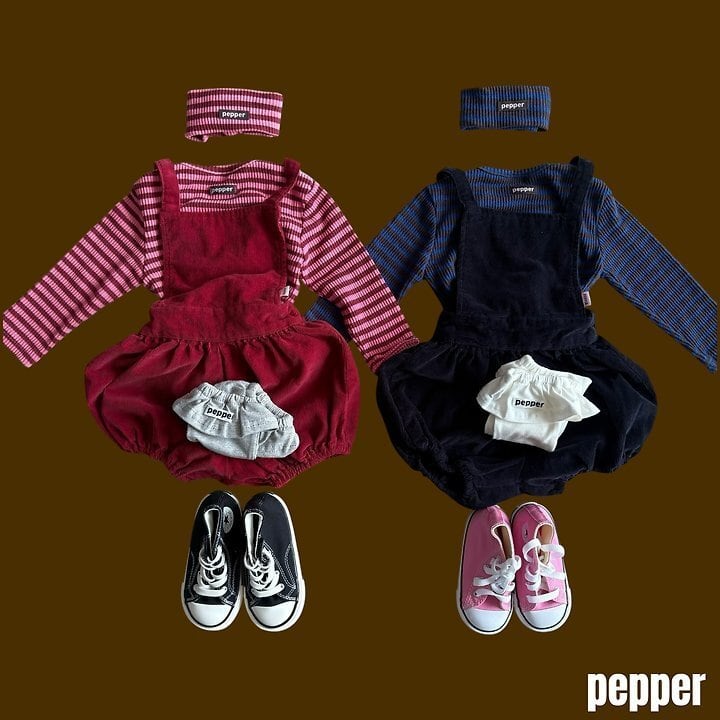 [pepper]コーデュロイショートサロペット