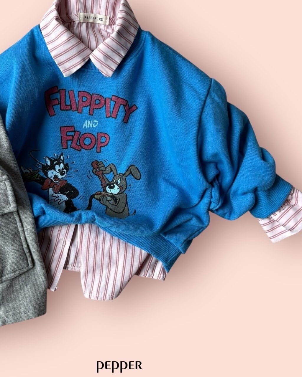 [pepper]stripe shirt