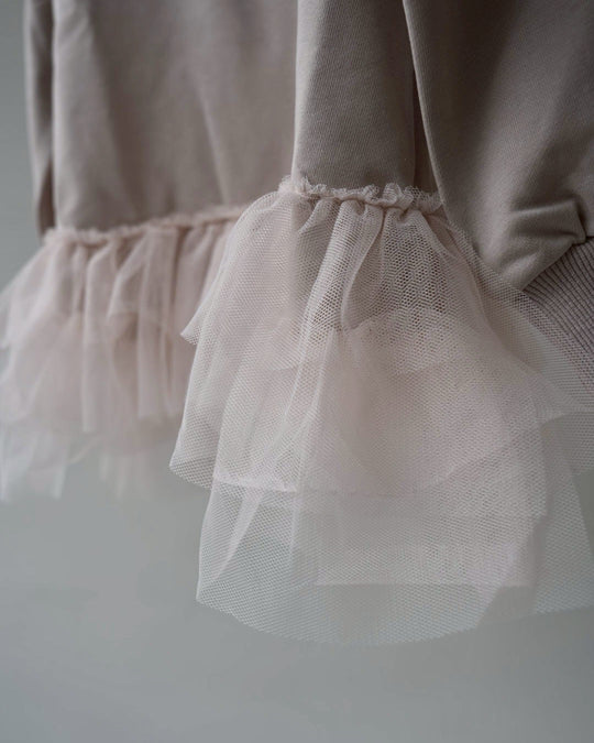 裾チュールスウェット