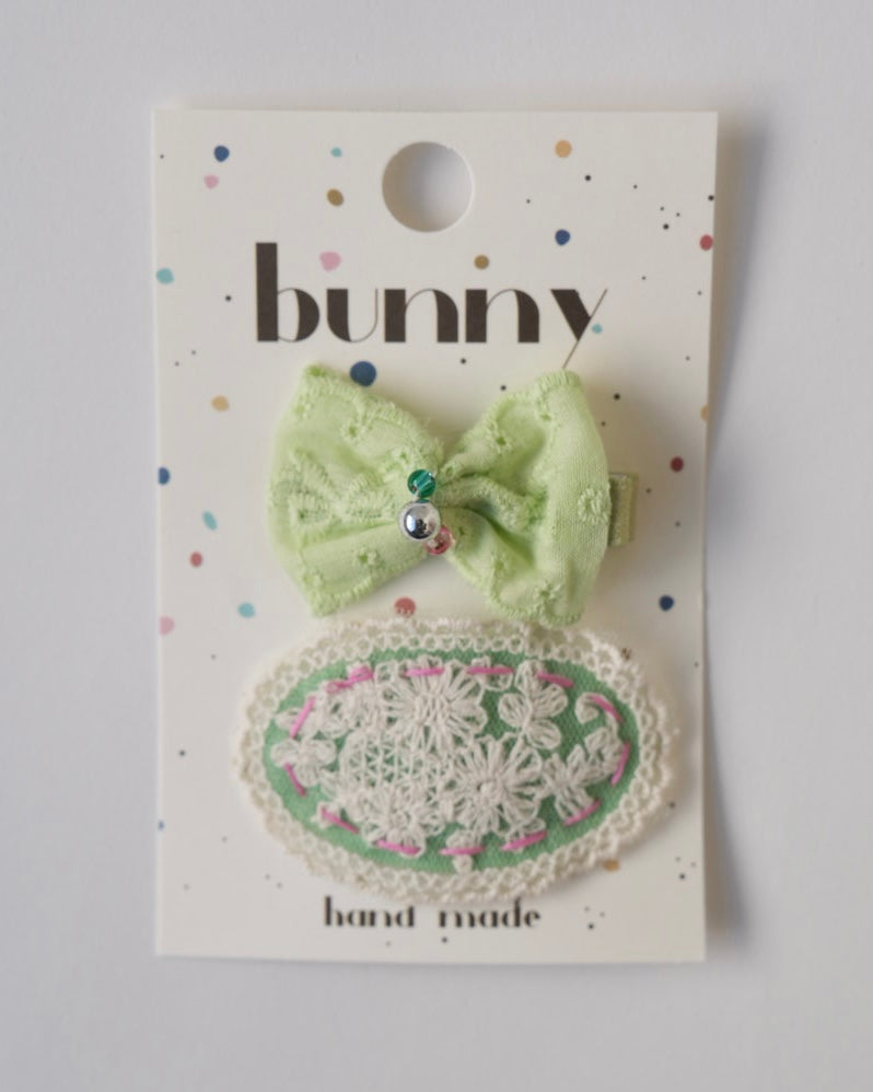 レースパレットヘアアクセ