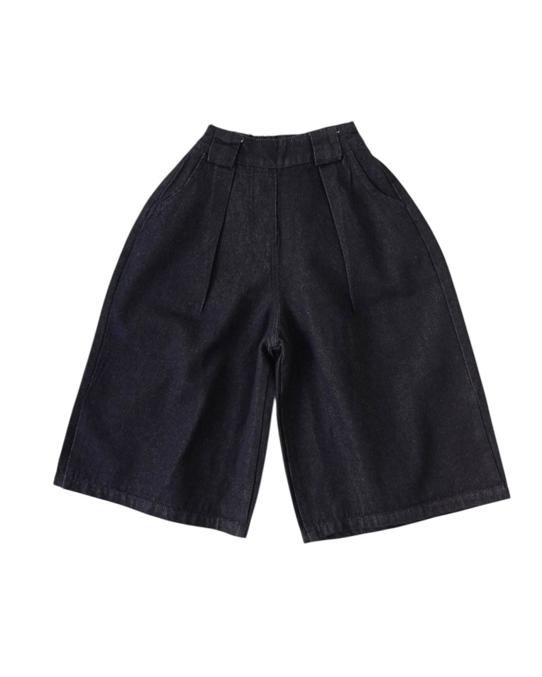 タックワイドデニムパンツ.