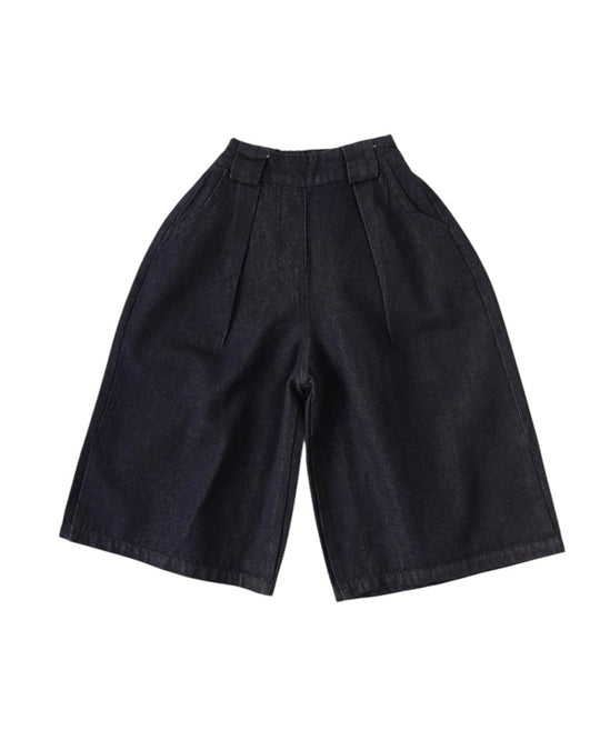 タックワイドデニムパンツ.