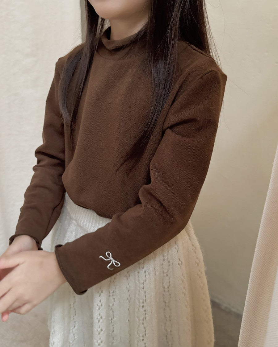 リボンステッチスムースメロウトップス