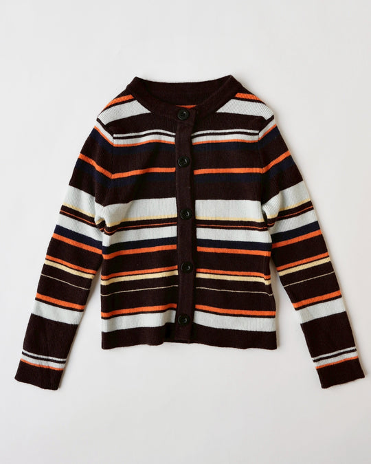 マルチボーダーフィットカーディガン