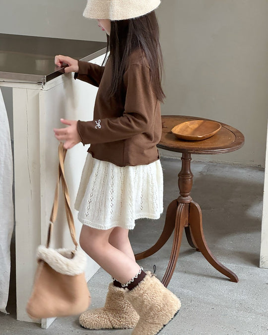 リボンステッチスムースメロウトップス