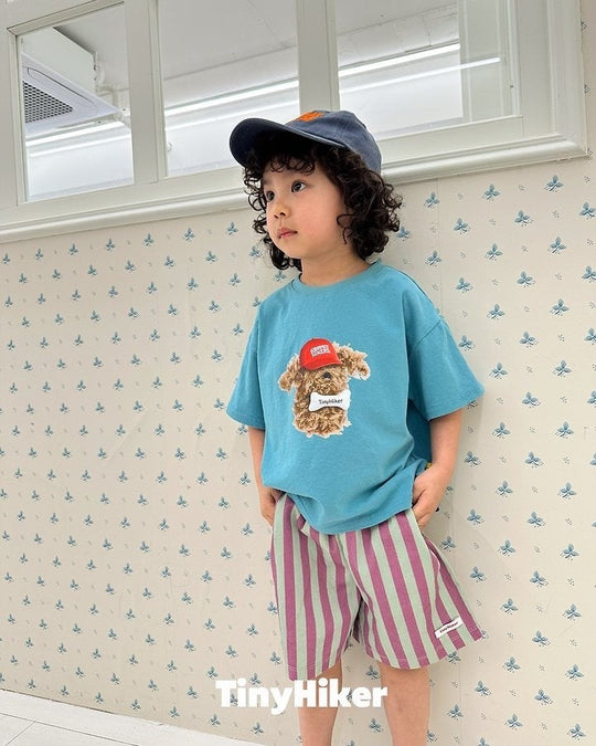 [TinyHiker]capri stripe short pants