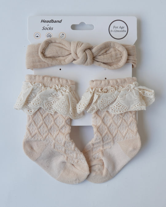 ヘアバンド付きソックス