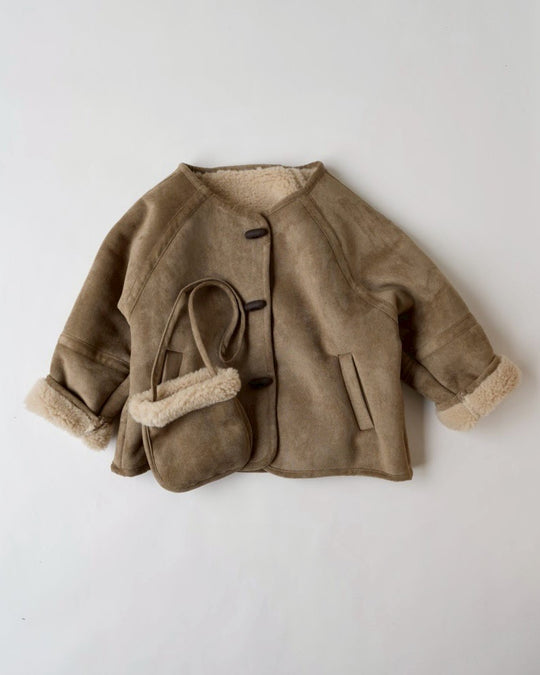 ミニバッグ付ムートンコート