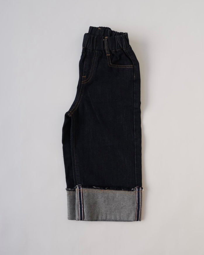 ロールアップインディゴデニム