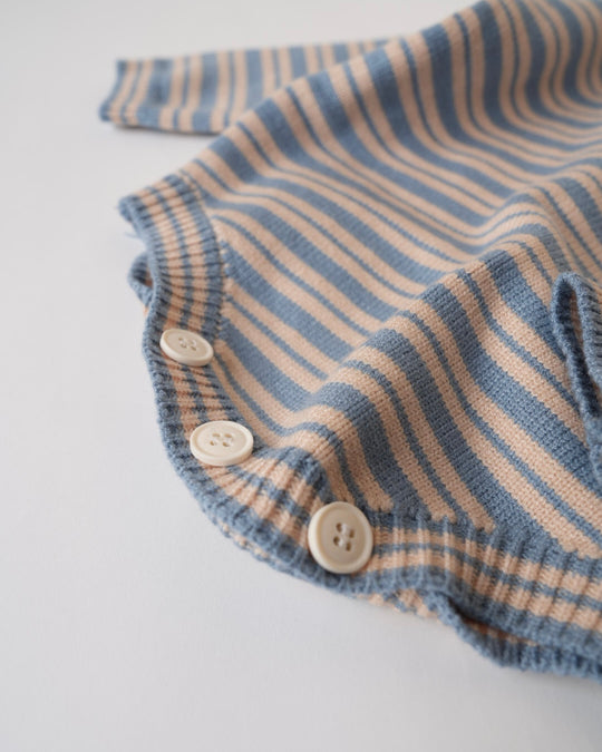 ミックスボーダーニットロンパース