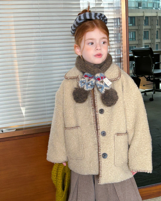 ブランケットステッチボアコート