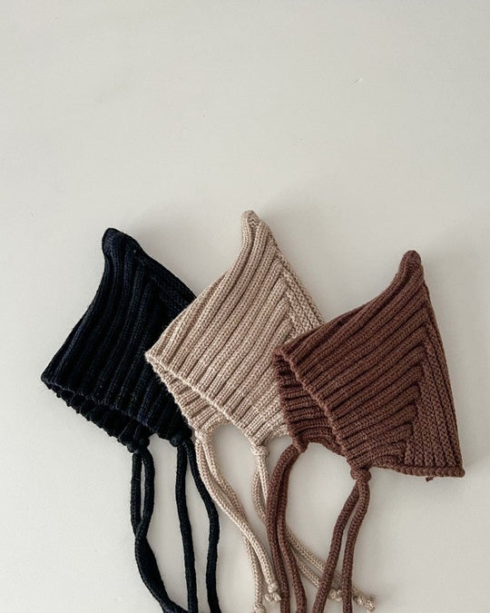 とんがりリブニットボンネ