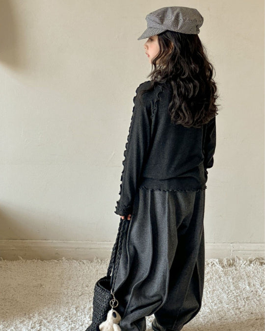 ラグランメロウリブトップス