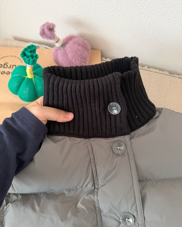 リブネックパデッドジャケット