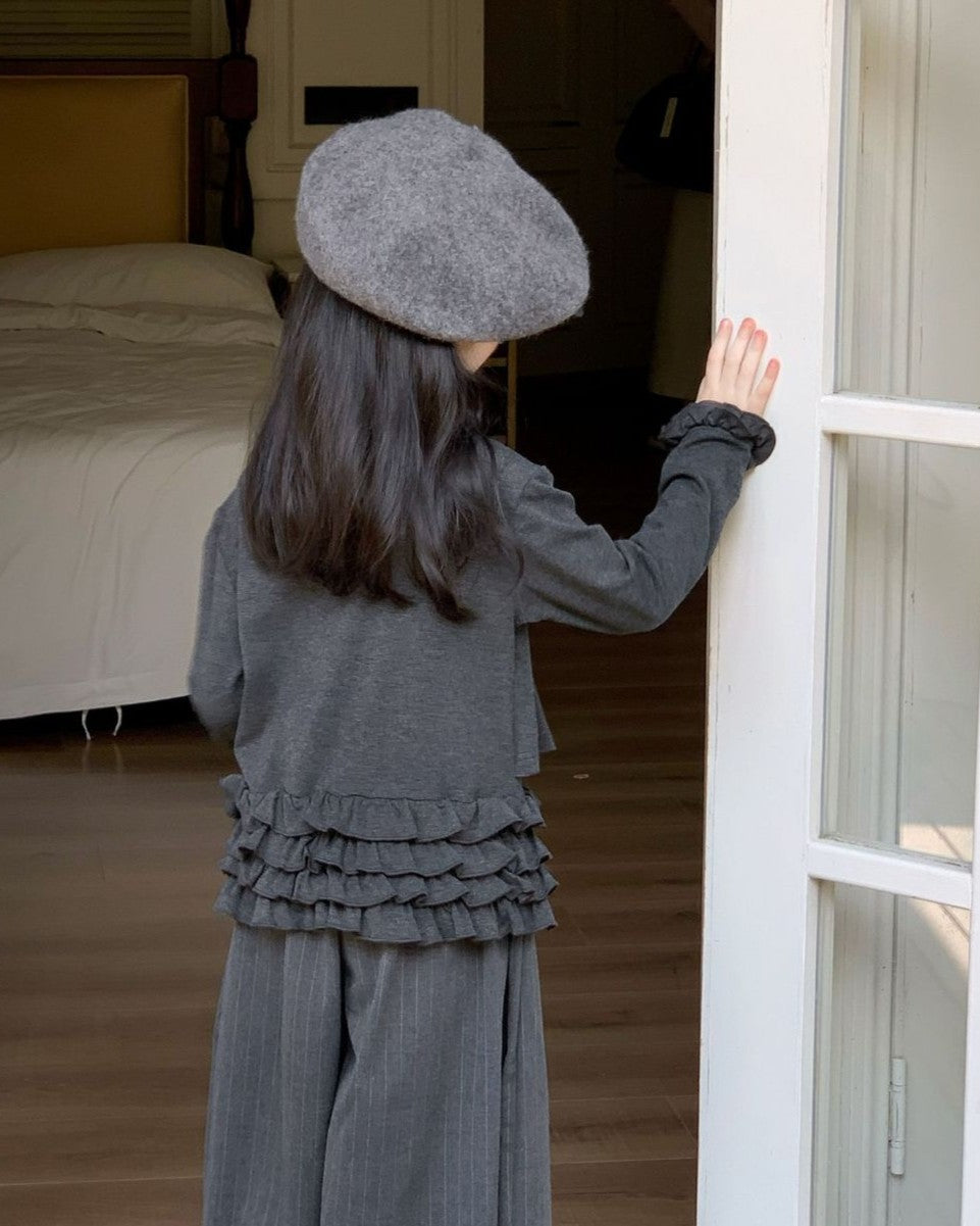 カーディガン風フリルトップス