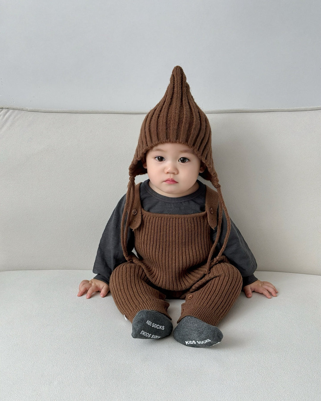 とんがりリブニットボンネ