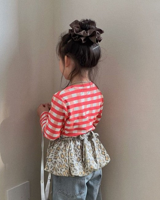 ギンガムプリントT