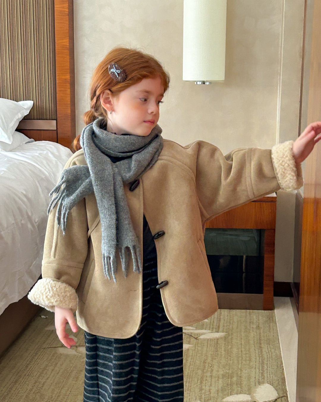 ミニバッグ付ムートンコート