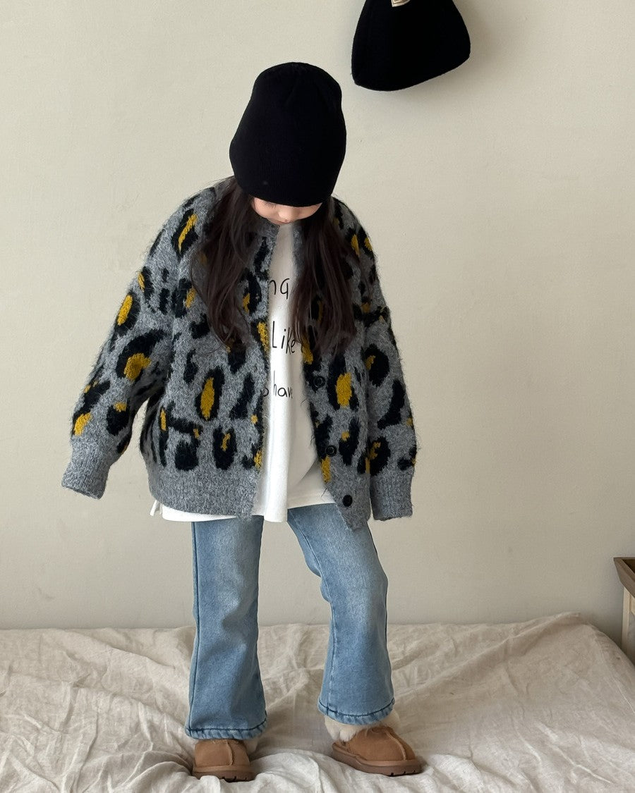 レオパードニットカーディガン