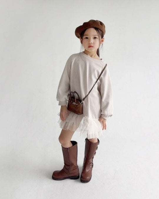 裾チュールスウェット