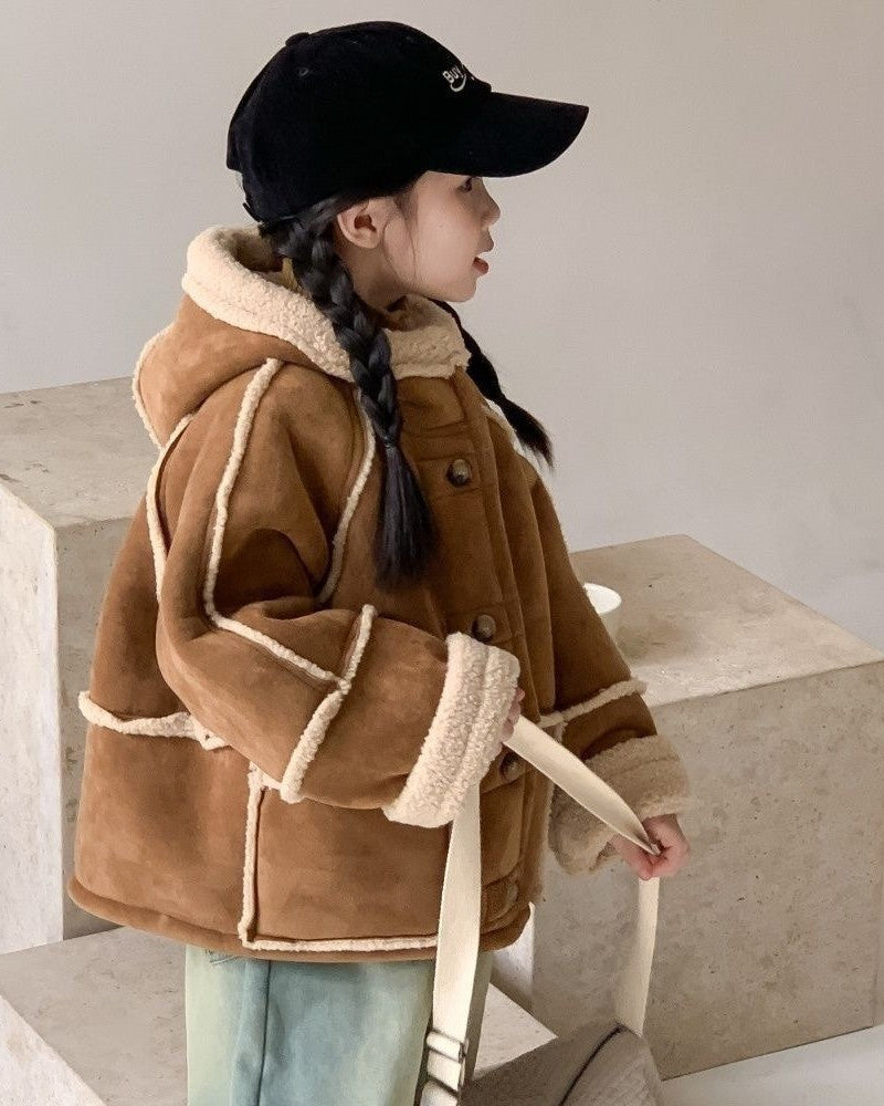 ムートンボアフーディジャケット