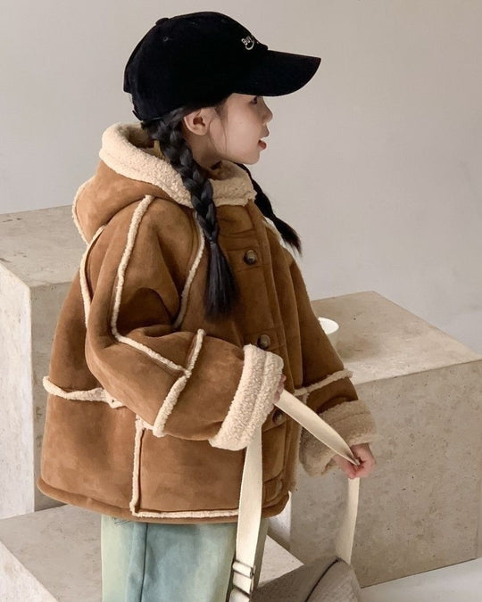 ムートンボアフーディジャケット