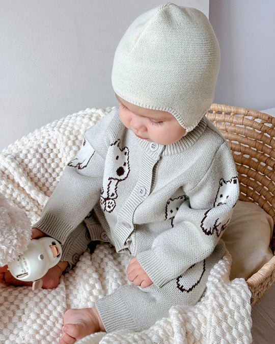 しろくまニットロンパース