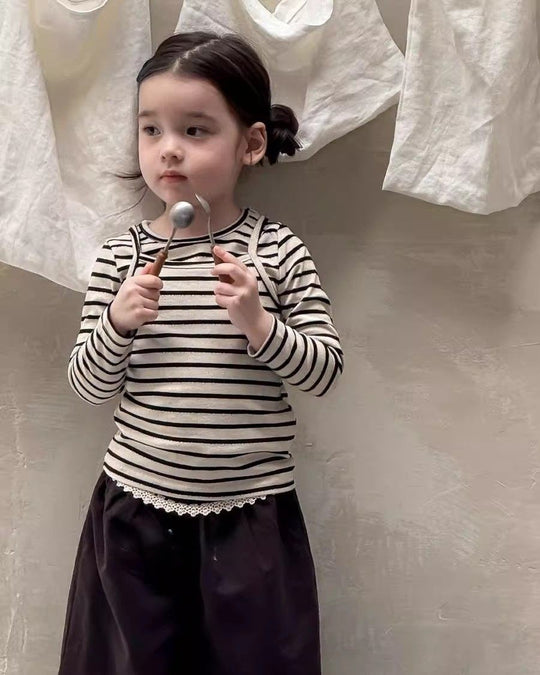 キャミレイヤードボーダートップス