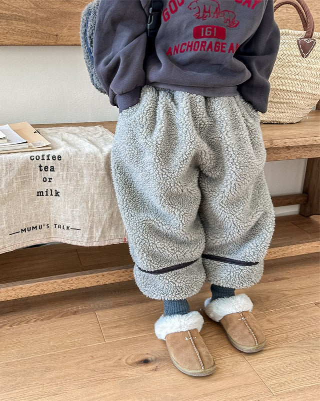 裏起毛ラインボアパンツ