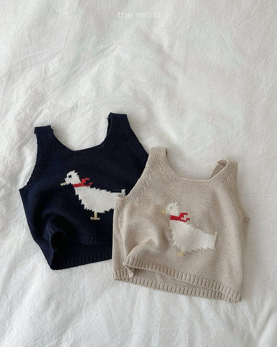 [minirobe]Duck Knit Vest