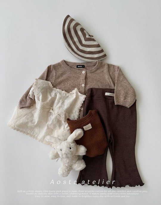 [AOSTA]Lace Open Vest