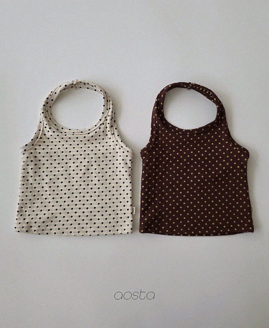 [AOSTA]Choco Chip Halter Neck