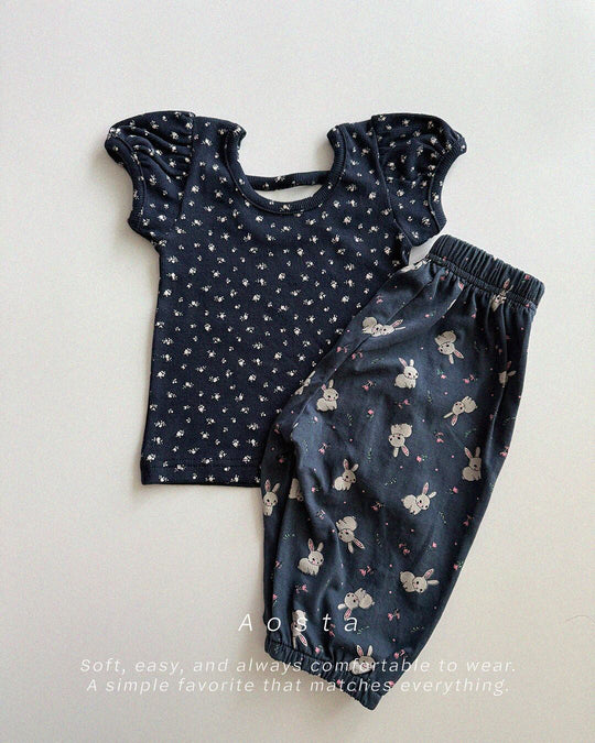 [aosta]open back puff blouse
