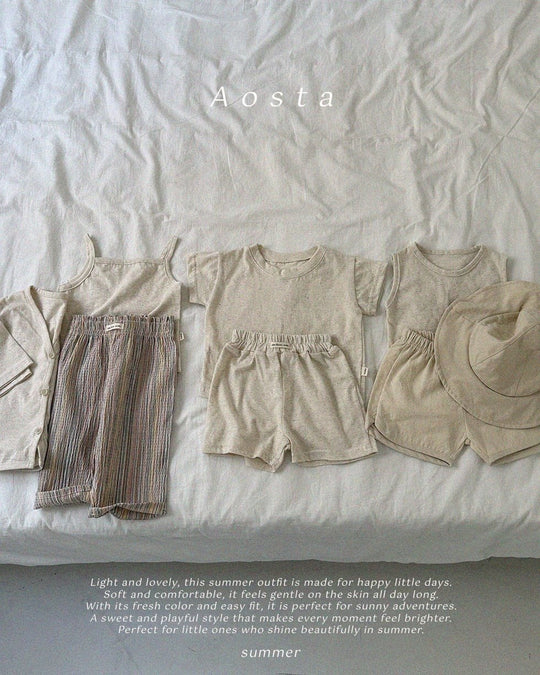 [aosta]linen short sleeve T