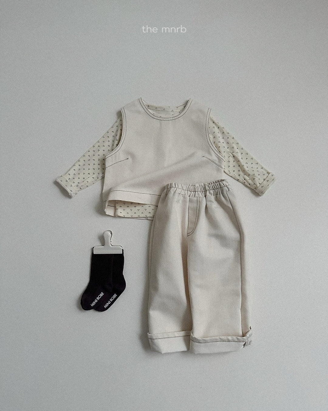 [minirobe]Basic Waffle Socks 3Set