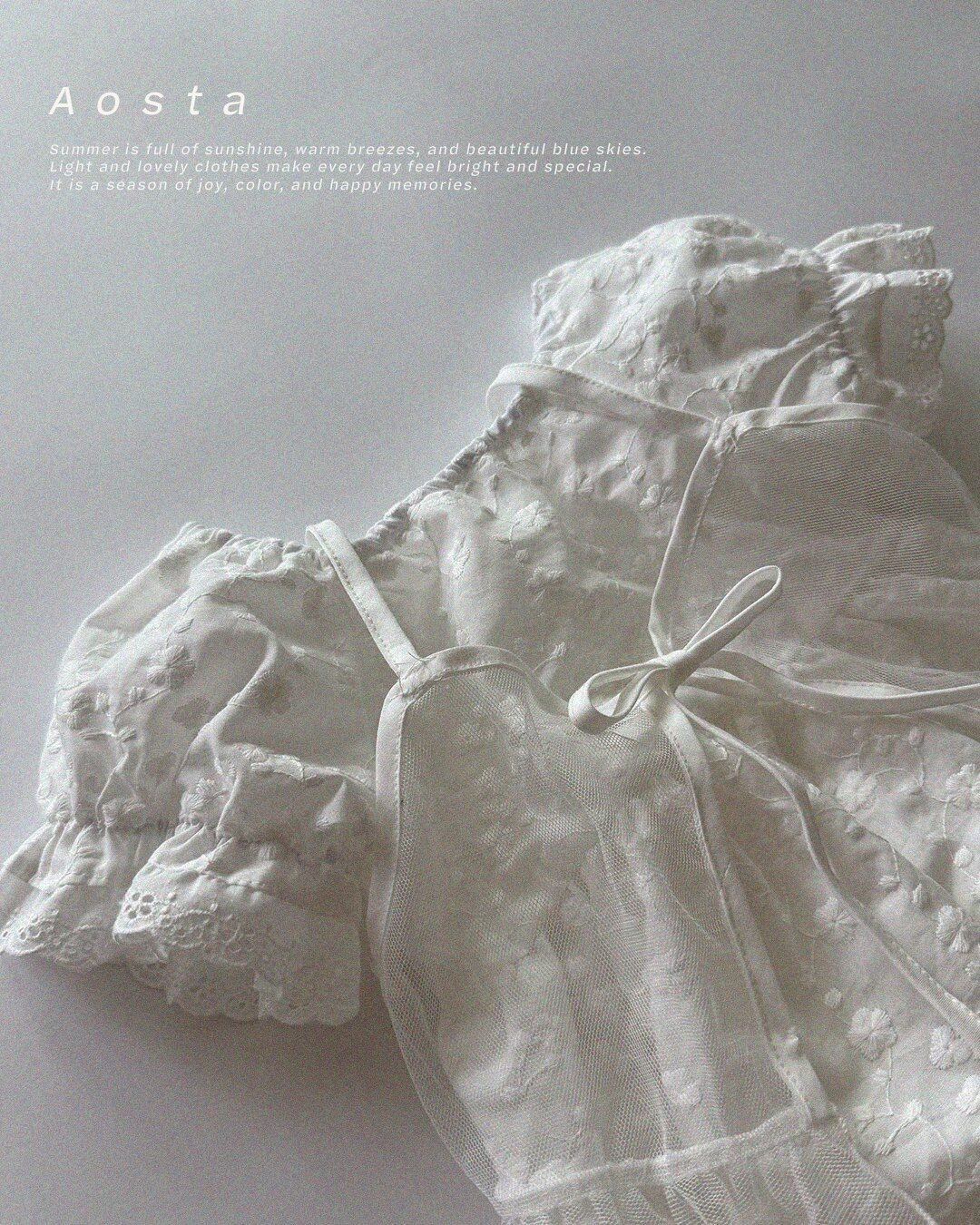 [aosta]lace open dress