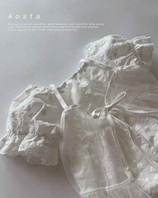 [aosta]lace open dress