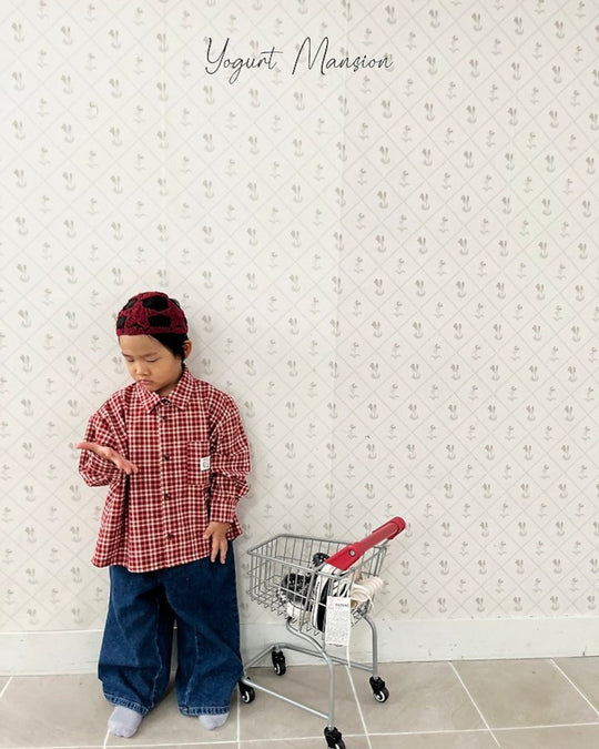 [yogurt mansion]check shirt