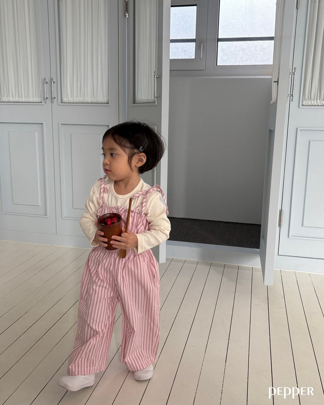 [pepper]stripe gaucho pants