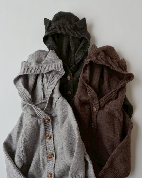 ねこ耳フーディニットロンパース