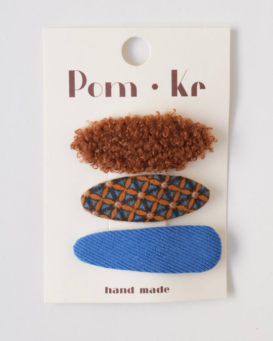 ボア×ファブリックパッチンピン