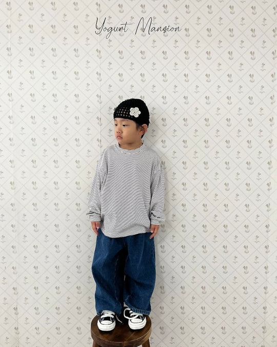 [yogurt mansion]cocoa stripe T