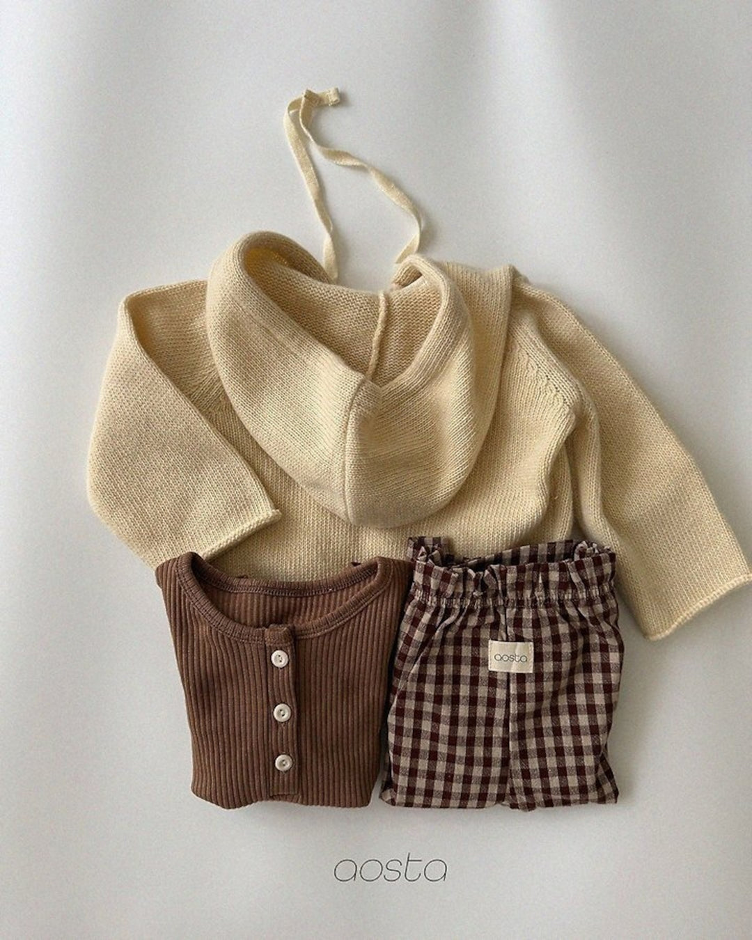 [AOSTA]Knit Cookie Hoodie