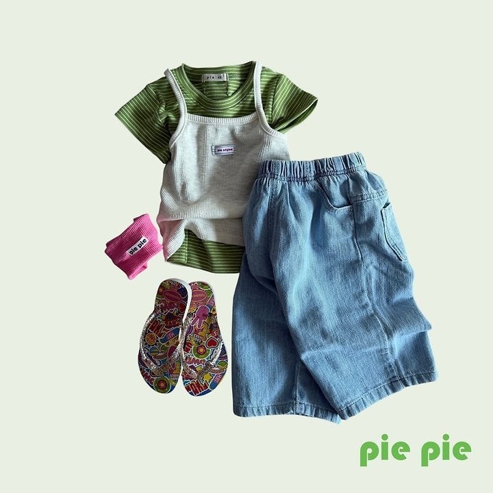 [pie]mimi ribbed short sleeve T